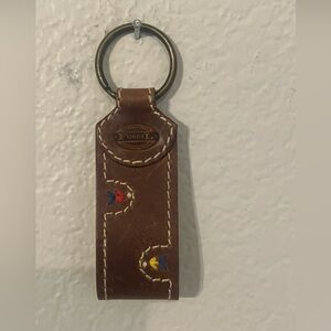 VTG Fossil Leather  Brown Keychain